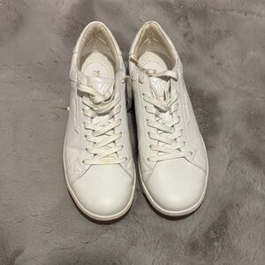 Michael Kors Keating Optic White Leather Sneakers